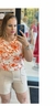 Regata Plus Size Estampada com Botões no Decote Traseiro - Hellena Plus