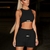 Conjunto de esportes ( Kliou ) p/ mulheres, top curto com colar halter e calças de cordão - Kiko Fitness Acessórios