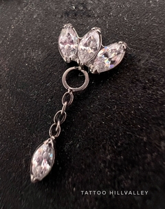 top marquise con colgante