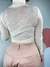 Blusa de Tule Gola Alta Bege TAM.40 CÓD.111 na internet