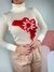 Blusa de Tule Gola Alta Bege TAM.40 CÓD.111 - comprar online