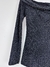 Blusa Ciganinha Amaro Preta em Lurex Prata TAM.M CÓD.146 na internet