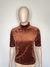 Blusa de Veludo Marrom La Chocolé Canelada - comprar online
