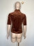 Imagem do Blusa de Veludo Marrom La Chocolé Canelada