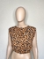 Croped Animal Print Onça em Viscose Cheers TAM.P - comprar online