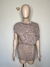 BLUSA ZARA BEGE TRICÔ MANGA ASSIMÉTRICA TAM.P na internet