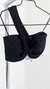 TOP PRETO CANELADO - P/M - santoli bi