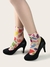 Ksoldagem meia estampada feminina de borboleta
