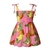 Vestido sem mangas flor verão praia cinta princesa