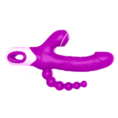 VIBRADOR DE CLÍTORIS DE SUCCIÓN TRIPLE ESTIMULACIÓN - Bliss Sex Shop