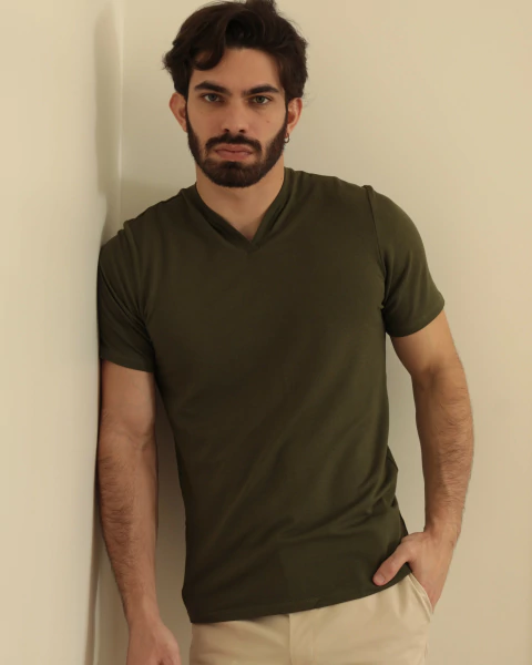 Camisa Max Creponada Verde - comprar online