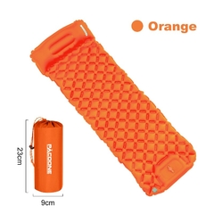 Colchón inflable para acampar al aire libre, almohadilla para dormir con almohadas, alfombrilla de aire ultraligera, bomba de inflado para senderismo - comprar en línea