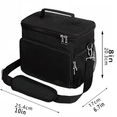 Bolsa de almuerzo aislada grande para mujeres y hombres, bolsa de almuerzo con correa ajustable para el hombro - tienda en línea
