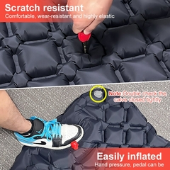 Imagen de Colchón inflable para acampar al aire libre, almohadilla para dormir con almohadas, alfombrilla de aire ultraligera, bomba de inflado para senderismo