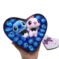 Disney-muñeco de peluche de Lilo Stitch, caja de regalo de ramo de rosas - comprar en línea