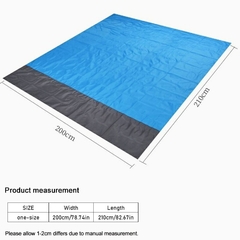 Esterilla de playa impermeable para pícnic, manta sin arena para acampar al aire libre, tienda de campaña, cubierta plegable, ropa de cama, 200x210cm - Carlizh