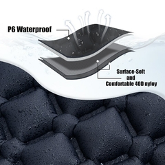 Imagen de Colchón inflable para acampar al aire libre, almohadilla para dormir con almohadas, alfombrilla de aire ultraligera, bomba de inflado para senderismo