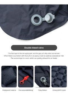Imagen de Colchón inflable para acampar al aire libre, almohadilla para dormir con almohadas, alfombrilla de aire ultraligera, bomba de inflado para senderismo