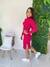 Vestido Curto Manga Longa Gola Alta Canelado Com Fenda Lateral - comprar online