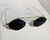 Oculos Vintage - Lente Preta - Metal Dourado - Pequenos DEF na internet