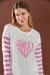 PIJAMA REMERA MANGA LARGA LISA Y CIGARETTE "SWEET SLEEP" ART. PR10183 ROSA