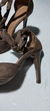Scarpin amarril camurça marrom 60 bico fino - loja online