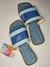 Rasteirinha slide jeans e couro