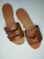 Rasteirinha de couro marrom - Evellym Rasteirinhas
