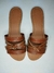 Rasteirinha de couro marrom - comprar online