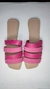 Rasteirinha Slide tiras 2 tons de rosa - comprar online