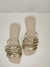 Rasteirinha tiras douradas com strass