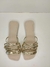 Rasteirinha tiras douradas com strass - comprar online