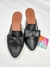 Mule laço preto com bico - Evellym Rasteirinhas