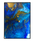 Quadro Decorativo Abstrato Mármore Azul e Dourado