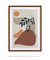 Quadro Decorativo Abstrato Terracota Formas Orgânicas - comprar online