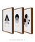 Quadro Decorativo Escandinavos Dourados - Composição com 3 Quadros - comprar online