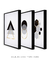 Quadro Decorativo Escandinavos Dourados - Composição com 3 Quadros - loja online