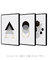 Quadro Decorativo Escandinavos Dourados - Composição com 3 Quadros - loja online