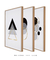 Quadro Decorativo Escandinavos Dourados - Composição com 3 Quadros - comprar online