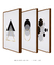 Quadro Decorativo Escandinavos Dourados - Composição com 3 Quadros - Quadros Incríveis