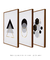 Quadro Decorativo Escandinavos Dourados - Composição com 3 Quadros - loja online