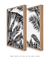 Imagem do Quadro Decorativo Folhagens Pretas - Composição com 2 Quadros