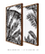Quadro Decorativo Folhagens Pretas - Composição com 2 Quadros - Quadros Incríveis