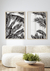Quadro Decorativo Folhagens Pretas - Composição com 2 Quadros