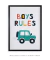 Quadro Decorativo Infantil Carrinho Boys Rules - Quadros Incríveis
