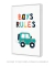 Quadro Decorativo Infantil Carrinho Boys Rules - loja online