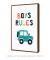 Quadro Decorativo Infantil Carrinho Boys Rules - comprar online