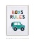 Quadro Decorativo Infantil Carrinho Boys Rules na internet
