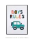 Quadro Decorativo Infantil Carrinho Boys Rules - comprar online