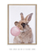 Imagem do Quadro Decorativo infantil Coelho de Óculos Chiclete Bubble Rosa